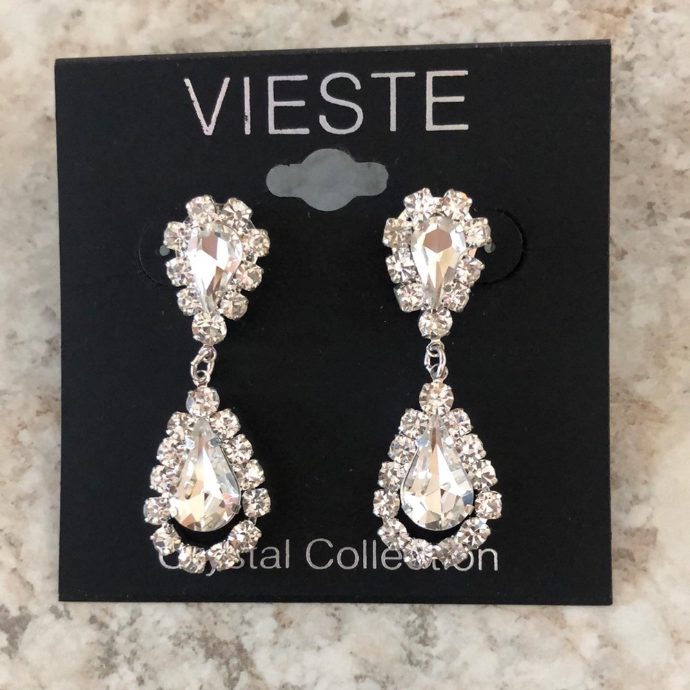 Crystal prom earrings